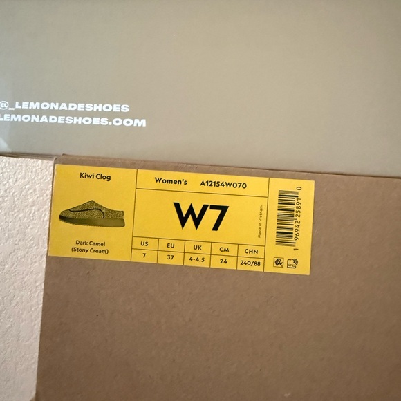 Allbirds Women's Kiwi Clog Dark Camel Stony Cream Sole size 7 New in box nwt nib - Picture 9 of 9